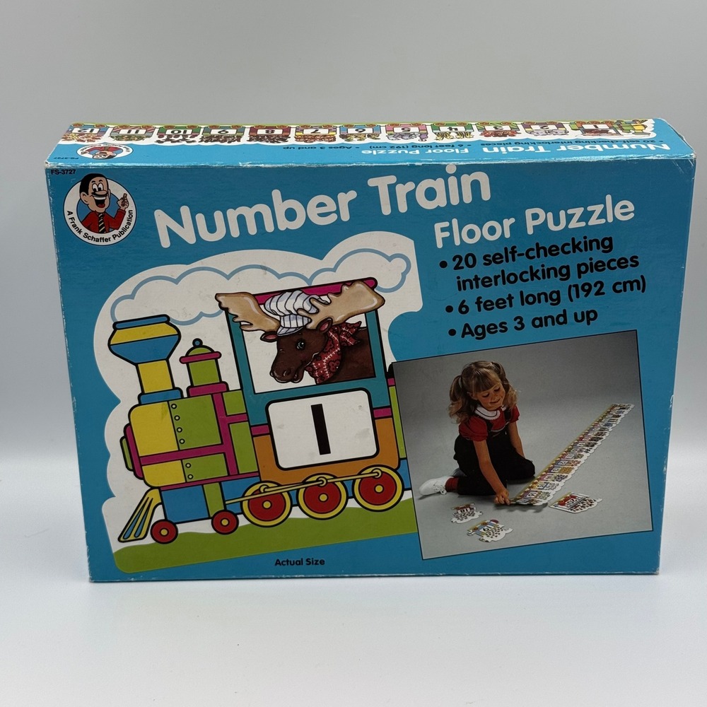 Frank Schaffer Number Train Floor Puzzle 20 Piece 6‎ Ft Long Kids Ages 3+